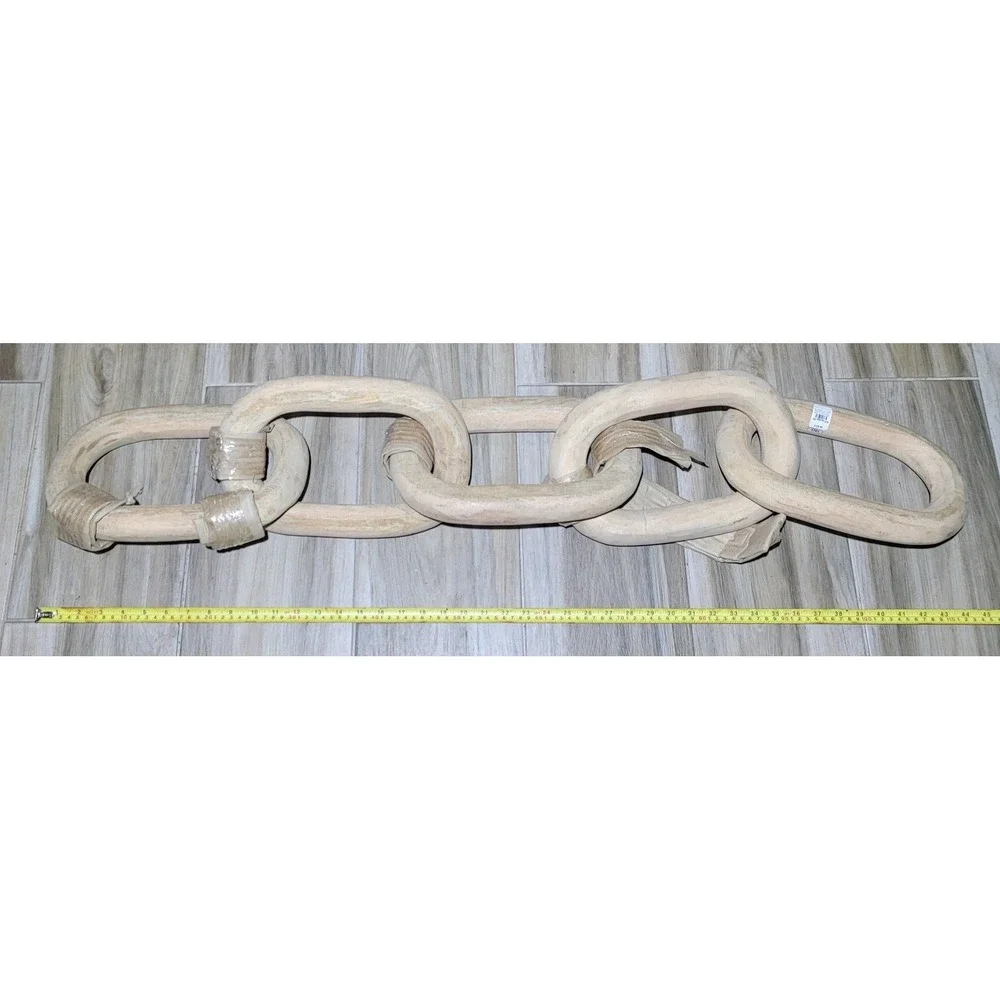 Pottery Barn Wood Chain Link Decor 44